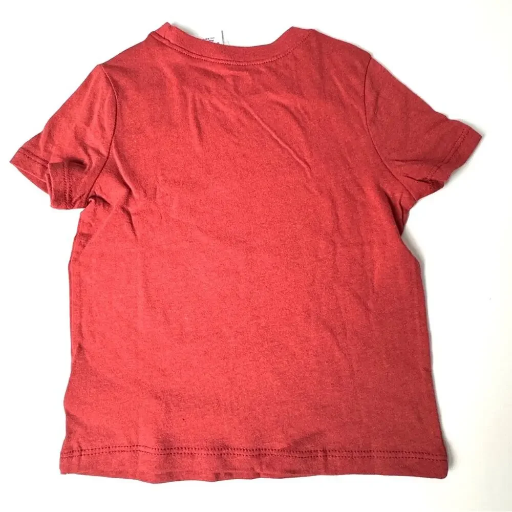 Old Navy Toddler Boy Short Sleeve Sporty Red Kids Baseball Graphic T-Shirt Sz 2T